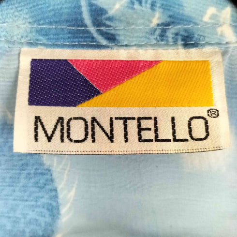 MONTELLO 人物プリント両面S/S開襟シャツ american casual メンズ XL