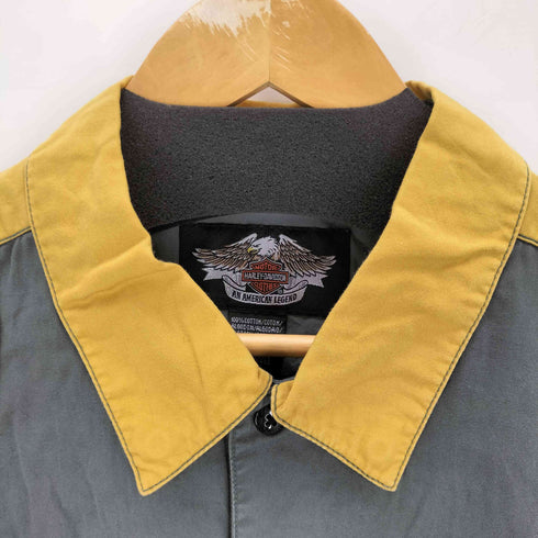 ハーレーダビッドソン HARLEY-DAVIDSON 背面ロゴ刺繍 バイカラー レーシングシャツ メンズ XL