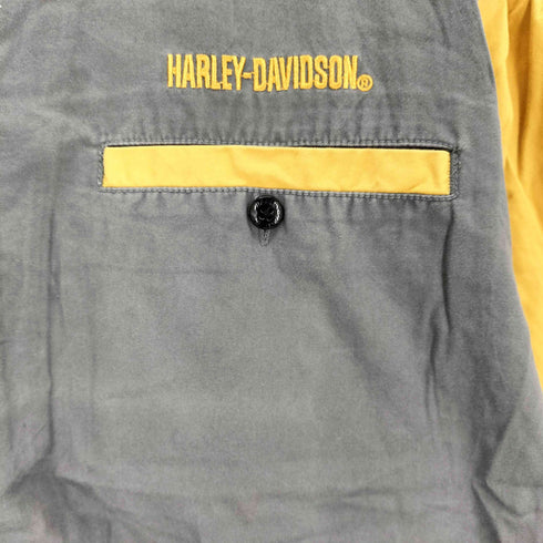 ハーレーダビッドソン HARLEY-DAVIDSON 背面ロゴ刺繍 バイカラー レーシングシャツ メンズ XL