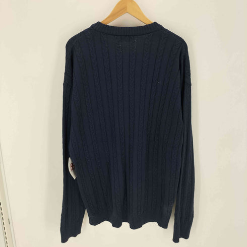 シュミーズラコステ CHEMISE LACOSTE 70-80s ロゴ刺繍 ケーブルニット カーディガン メンズ 8