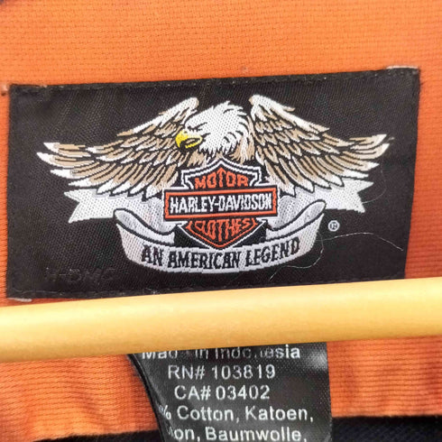 ハーレーダビッドソン HARLEY-DAVIDSON 背面ロゴ刺繍 バイカラー レーシングシャツ メンズ XXXL