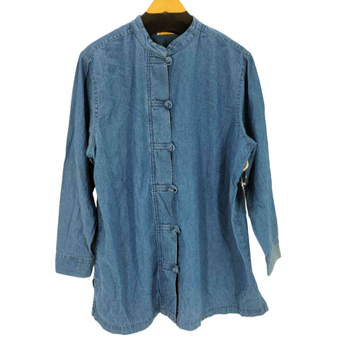 ROAMANS 7分袖 デニムチャイナシャツ american casual メンズ L