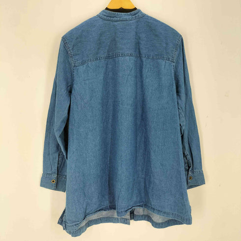 ROAMANS 7分袖 デニムチャイナシャツ american casual メンズ L