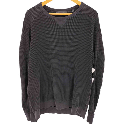 ディーゼル DIESEL 前V ワッフル クルーネックスウェット メンズ import:XXL