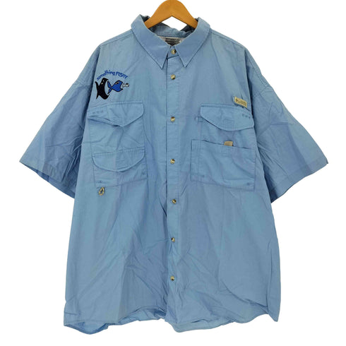 コロンビア Columbia 90-00s PFG 企業ロゴ フィッシングシャツ メンズ import:XXL