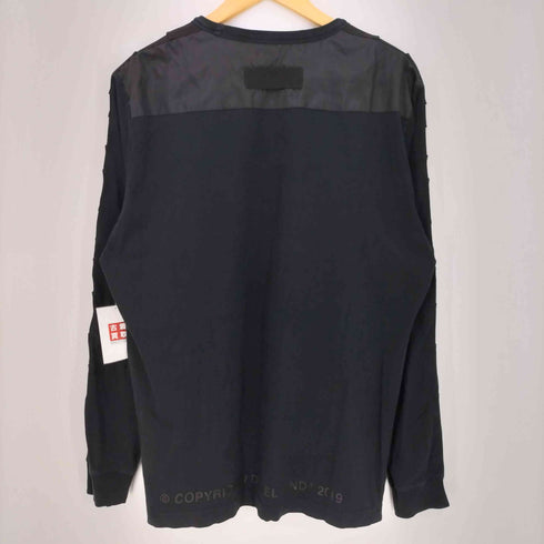 ディーゼル DIESEL T-JUST-LS-BX3 生地切替 クルーネック長袖Tシャツ メンズ import:XXL