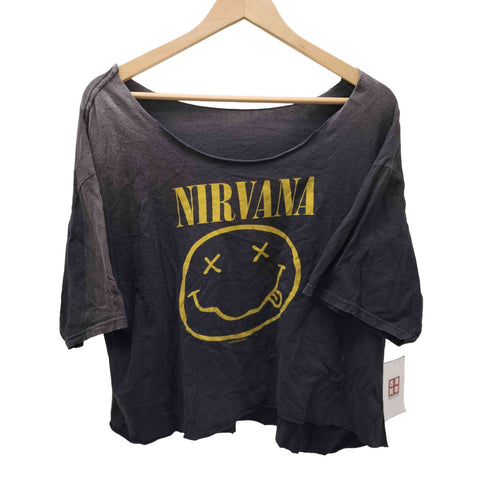 US ロック バンド アーティスト スマイル プリント Tシャツ コピーライト 2016 レディース