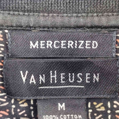 ヴァンヒューゼン VAN HEUSEN 90s 総柄ポロシャツ メンズ M