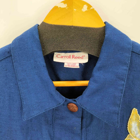 Carroll Reed 90S MACAU製 刺繍ペイントリネンシャツジャケット メンズ import:M