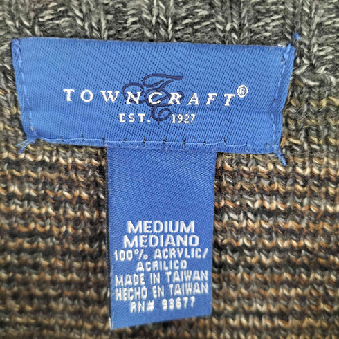 タウンクラフト TOWNCRAFT 80-90s 青タグ チェック柄ニット メンズ M
