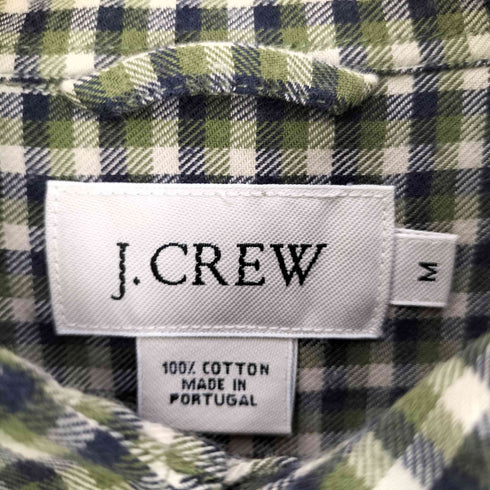 ジェイクルー J.CREW 00S ポルトガル製 チェック レギュラーカラーシャツ メンズ import:M