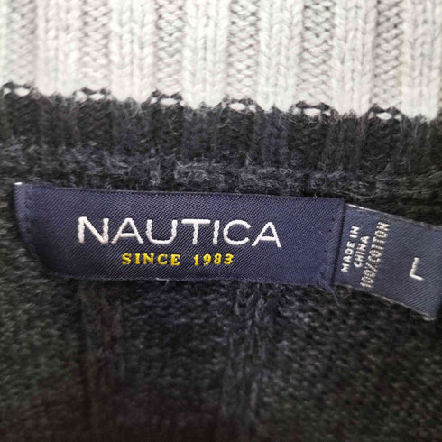 ノーティカ NAUTICA ハーフボタンハイネックニット メンズ L