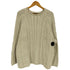 ジェイクルー J.CREW 90S 巨人タグ ロールネック ケーブル編み コットン混 リネン ニット メンズ import:M