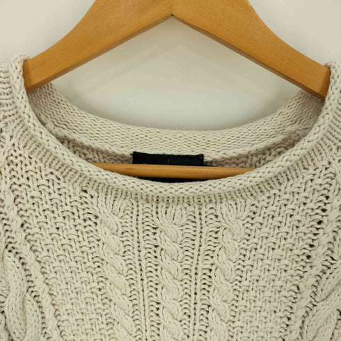 ジェイクルー J.CREW 90S 巨人タグ ロールネック ケーブル編み コットン混 リネン ニット メンズ import:M
