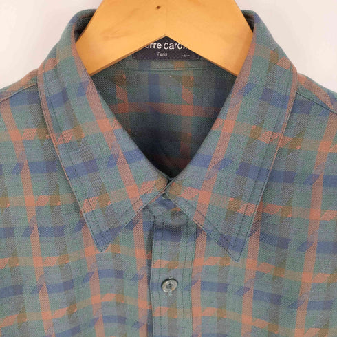 ピエールカルダン pierre cardin ウール100% チェック BDシャツ メンズ import:M