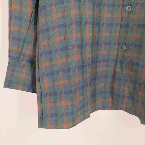 ピエールカルダン pierre cardin ウール100% チェック BDシャツ メンズ import:M