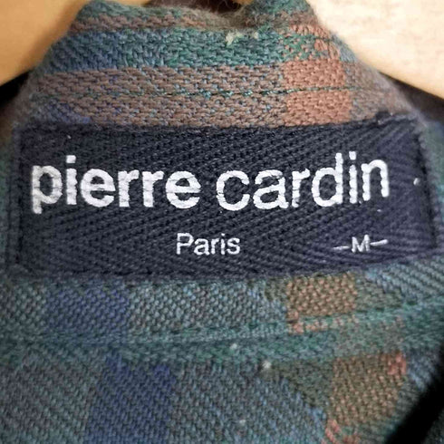ピエールカルダン pierre cardin ウール100% チェック BDシャツ メンズ import:M