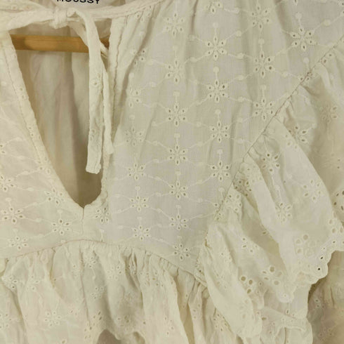 マウジー moussy EYELET RUFFLE ブラウス レディース FREE