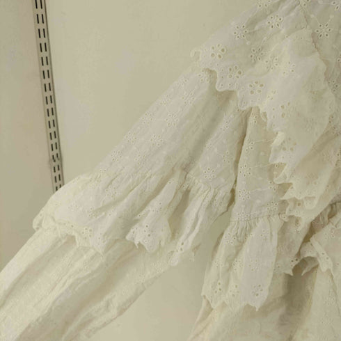 マウジー moussy EYELET RUFFLE ブラウス レディース FREE