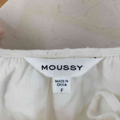 マウジー moussy EYELET RUFFLE ブラウス レディース FREE