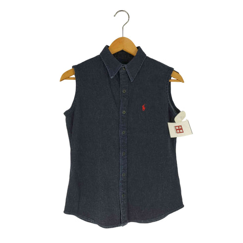 ポロスポーツラルフローレン POLO SPORT RALPH LAUREN スモールポニー刺繍 ノースリーブ デニムシャツ レディース JPN:9号