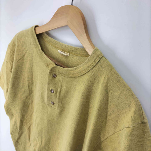 GAVIAL 90s USA製 シングルステッチ バックプリント ヘンリーネック S/S Tシャツ メンズ import:L