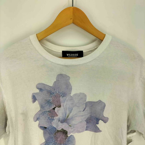 ワイルドサイドヨウジヤマモト WILDSIDE YOHJI YAMAMOTO 24SS PURPLE LILY White T-Shirt パープル リリー ホワイト Tシャツ メンズ