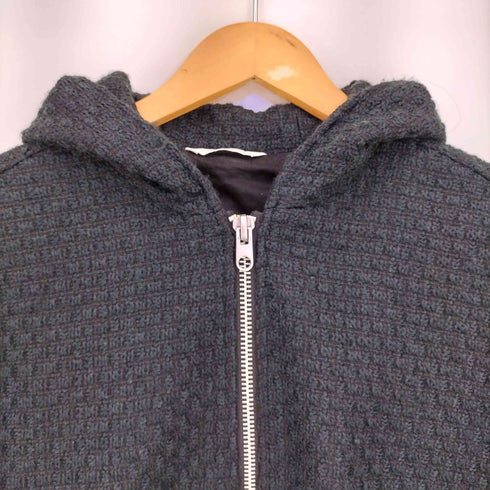 ザラ ZARA イレギュラー ジャカード フーデッド ジャケット メンズ import:M
