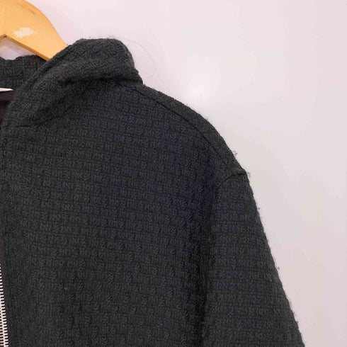 ザラ ZARA イレギュラー ジャカード フーデッド ジャケット メンズ import:M