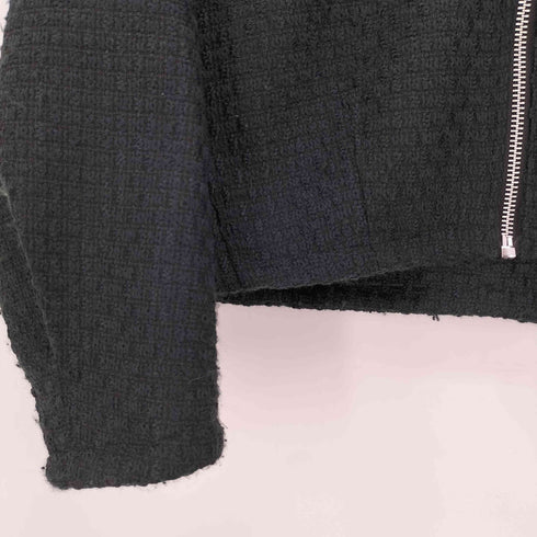 ザラ ZARA イレギュラー ジャカード フーデッド ジャケット メンズ import:M