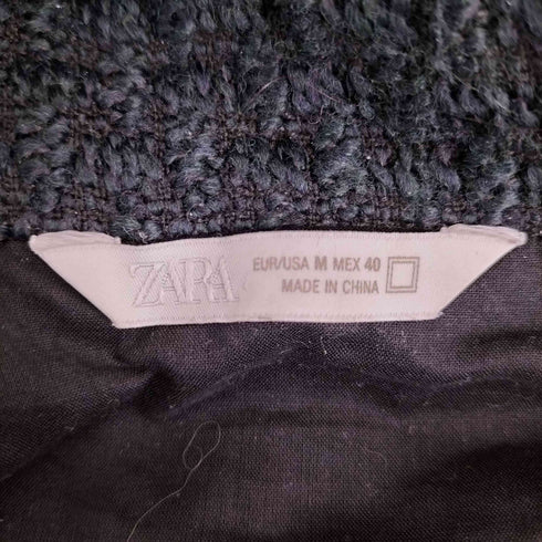 ザラ ZARA イレギュラー ジャカード フーデッド ジャケット メンズ import:M