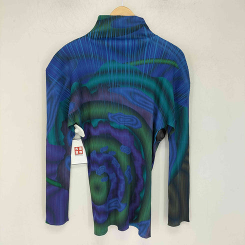 プリーツプリーズイッセイミヤケ PLEATS PLEASE ISSEY MIYAKE 横尾忠則 グラフィック 転写プリント ボトルネック レディース FREE