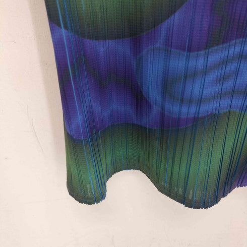 プリーツプリーズイッセイミヤケ PLEATS PLEASE ISSEY MIYAKE 横尾忠則 グラフィック 転写プリント ボトルネック レディース FREE
