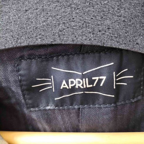 エイプリルセブンティセブン April77 Distortion-or メタリックダブルライダースジャケット メンズ JPN:S