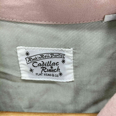 フラットヘッド FLAT HEAD Cadillac Ranch チェーンステッチ ボウリングシャツ メンズ US:34