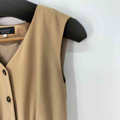 ジャスグリッティー JUSGLITTY カラータックノースリワンピース レディース JPN:1