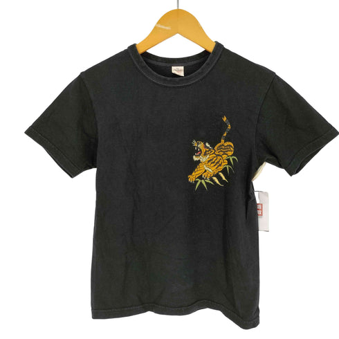 ザフラットヘッド the flat head 虎 刺繍 スーベニアTシャツ メンズ JPN:S