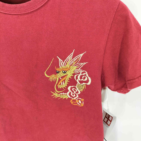 ザフラットヘッド the flat head 龍 富士山 刺繍 スーベニアTシャツ メンズ JPN:S