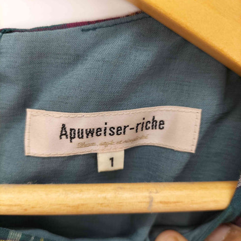 アプワイザーリッシェ Apuweiser riche マドラスチェックロングワンピース レディース JPN:1