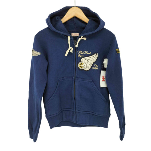 ザフラットヘッド the flat head ウィングロゴ ジップパーカー メンズ US:34