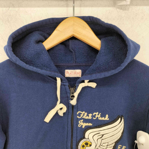 ザフラットヘッド the flat head ウィングロゴ ジップパーカー メンズ US:34