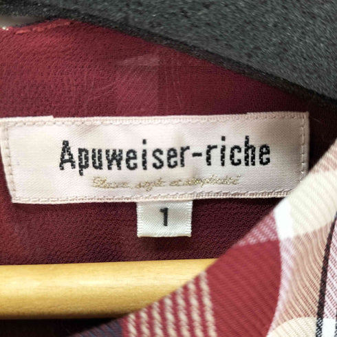 アプワイザーリッシェ Apuweiser riche マドラスチェックプリーツワンピース レディース JPN:1