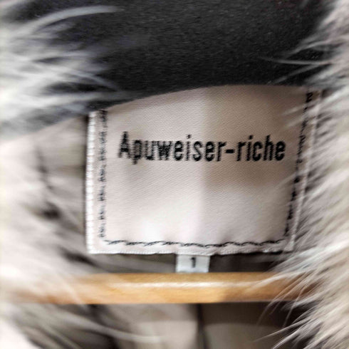 アプワイザーリッシェ Apuweiser riche ファー衿ウールライダース レディース JPN:1