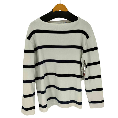 maison cornichon ボートネック ボーダー コットンニット メンズ JPN:3