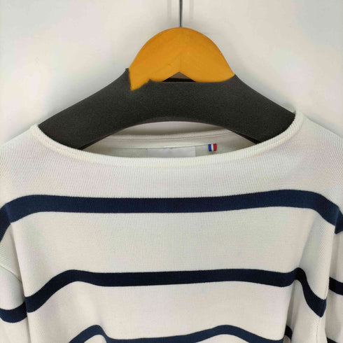 maison cornichon ボートネック ボーダー コットンニット メンズ JPN:3