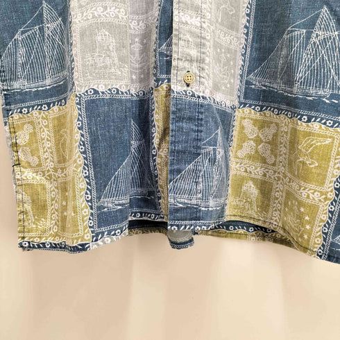 レインスプーナー Reyn Spooner 90S 総柄ボタンダウン S/S シャツ メンズ import:L