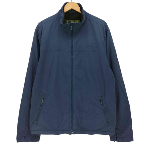 エディーバウアー Eddie Bauer 00s ロゴ刺繍 裏地フリース ナイロン ジップップ ジャケット メンズ import:L