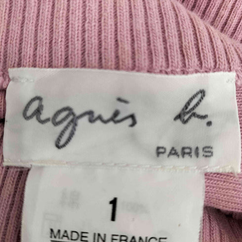 アニエスベー agnes b. PARIS フランス製 コットン タートルネック ニット レディース 1