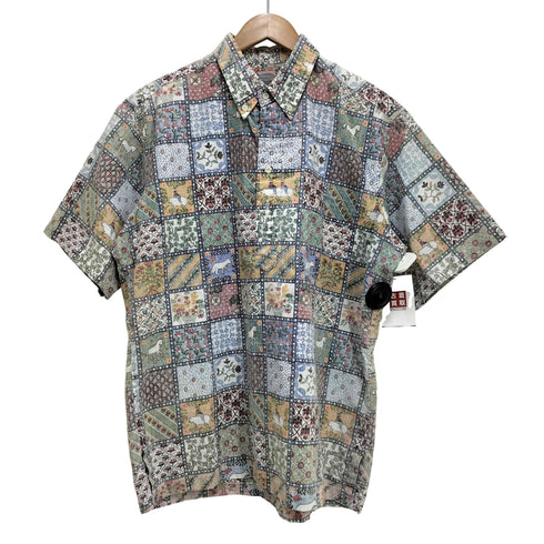 レインスプーナー Reyn Spooner 90S Commemorative Classics パッチワークデザイン プルオーバー シャツ メンズ import:L