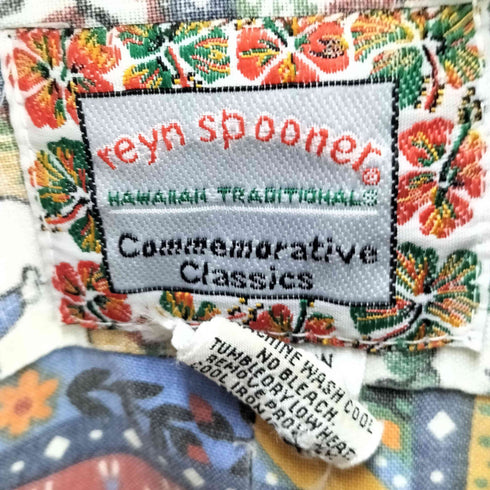 レインスプーナー Reyn Spooner 90S Commemorative Classics パッチワークデザイン プルオーバー シャツ メンズ import:L